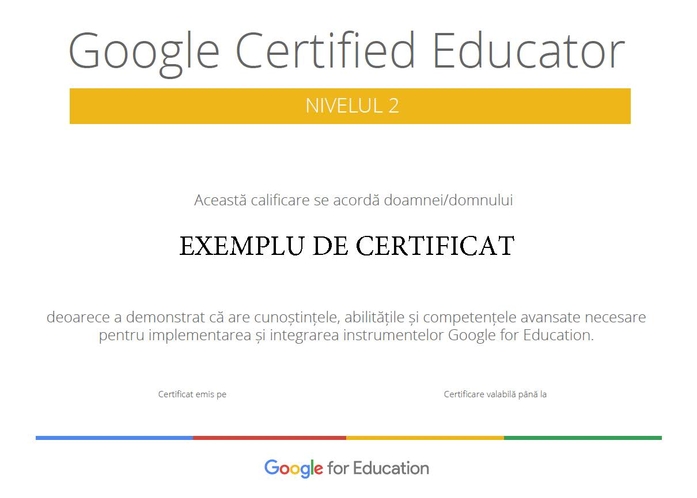 Certificat Google Educator Nivel 2